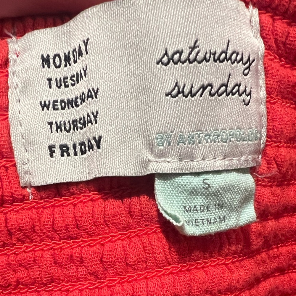 Saturday Sunday by Anthropologie Isabel Tie-Front Jumpsuit in red/orange - Picture 4 of 4